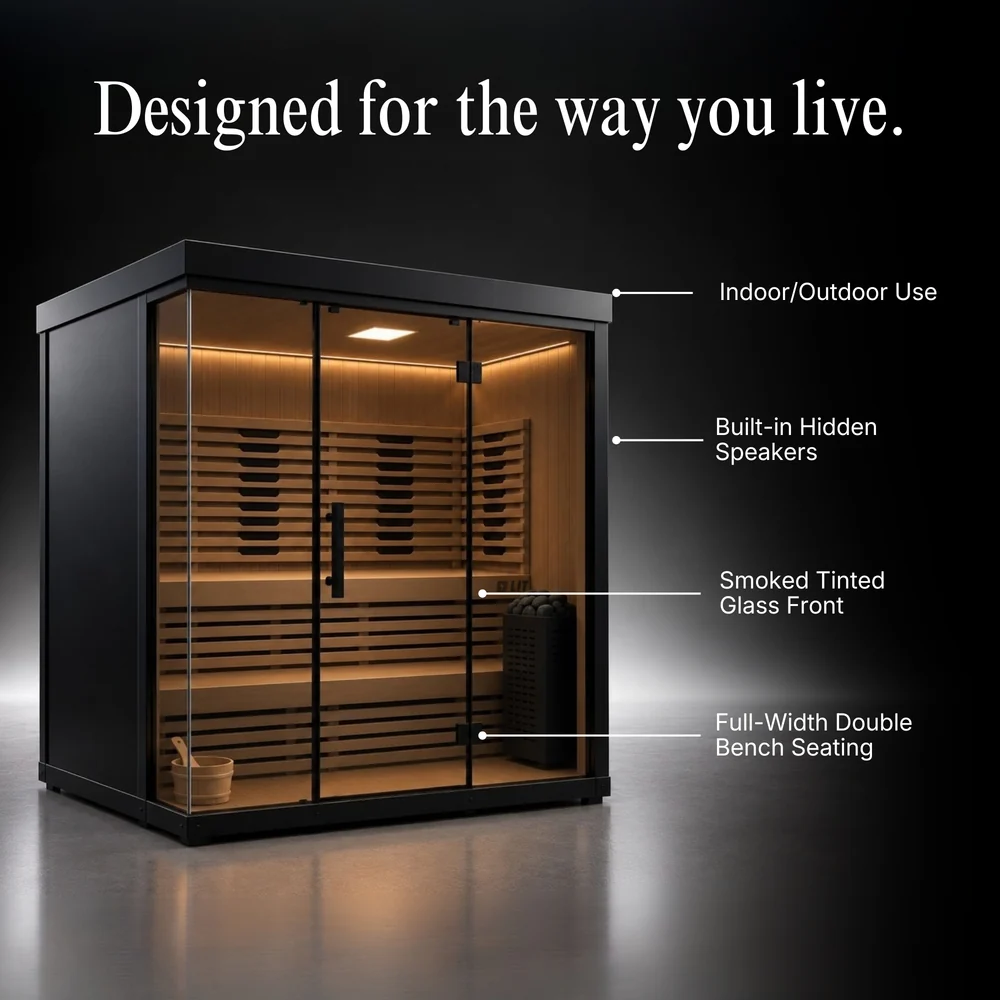 Titan — Hybrid Infrared & Traditional Sauna (4-5 person) - Image 4
