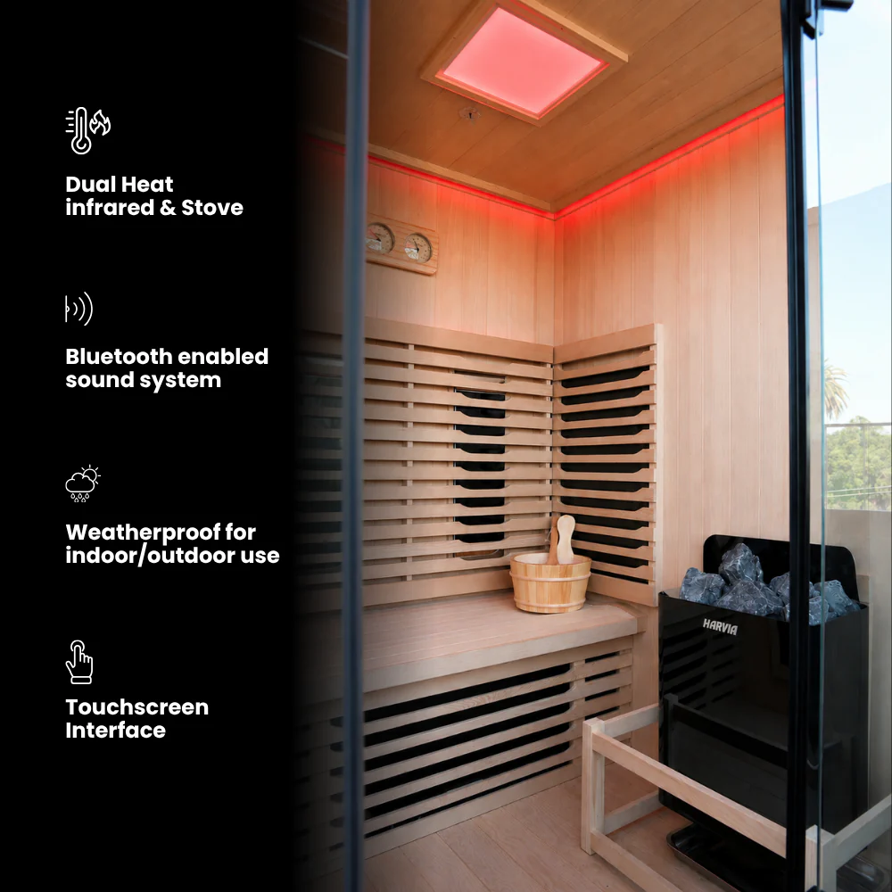 Titan — Hybrid Infrared & Traditional Sauna (2 Person) - Image 4