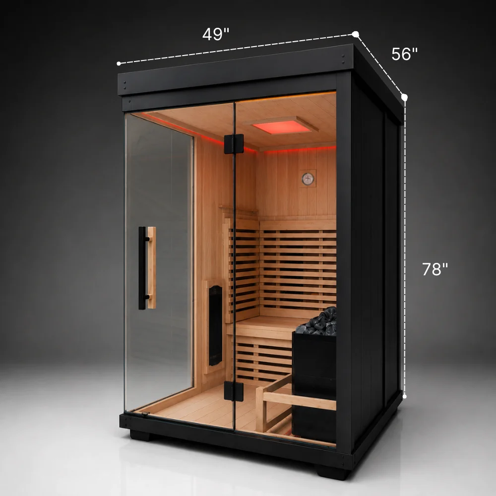 Titan — Hybrid Infrared & Traditional Sauna (2 Person)